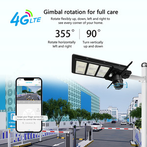 4MP 4G LTE avec CCTV <span class=keywords><strong>batterie</strong></span> au lithium lumière panneau solaire solaire tout en un sécurité caméra solaire lampadaire - Product Image 2