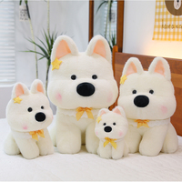 Vente directe d'usine, prix bas, peluche de chiot Westie bleu marine douce, jouet en peluche rond et dodu, cadeau d'anniversaire pour enfants, poupée de chien