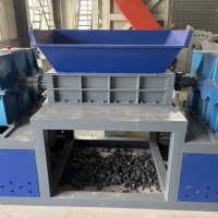 Broyeur plastique à double arbre d'occasion de 45 kW pour ligne de recyclage des déchets industriels PP PE PVC PET