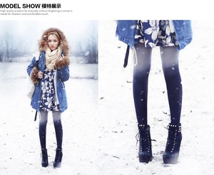 Venta al por mayor opaco 120 Denier Medias Sexy Knitted Gradient Pantyhose Medias Velvet Ladies Tight - Product Image 3