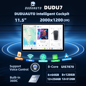 DUDUAUTO Universel <span class=keywords><strong>2</strong></span> <span class=keywords><strong>Din</strong></span> pour toutes les voitures, CarPlay sans fil, Android Auto, DAB+, 2K QLED, double bande GPS, DSP, CE, RoHS, <span class=keywords><strong>autoradio</strong></span>, radio de voiture - Product Image 1