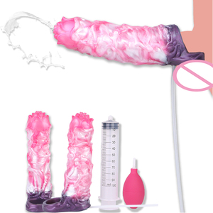 YC-2513 Extensor de Pene con Diseño de Flor de Loto y Función de Chorro de Agua, Juguete Sexual para Hombres - Product Image 1