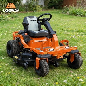 Tondeuse autoportée LOGWAY économique avec réglage de la hauteur de coupe de 2,5 à 10 cm pour l'entretien des jardins domestiques - Product Image 1