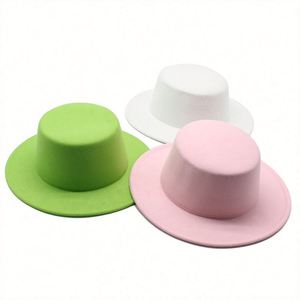 Chapeau Fedora en feutre à large bord unisexe personnalisé avec logo sur mesure, chapeau en feutre de laine à large bord pour l'hiver, vente en gros - Product Image 5