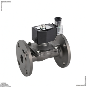 Vanne solénoïde à diaphragme COVNA 2W-F DN150 6 pouces 24V normalement fermée en acier inoxydable avec bride pour gaz et liquides - Product Image 2