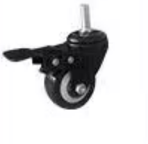 2-Zoll Gold PP Diamant Flachboden Universal-Schraubrad M12 Kugellager 45KG Tragfähigkeit Langlebige Konstruktion - Product Image 2