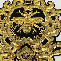 Offre Spéciale : Écussons Brodés à la Main en Tissu Doré à Paillettes, Patchs à Coudre DIY pour Vêtements, Blazers, Badges, Chapeaux et Articles de Mode