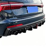 Diffuseur arrière de style S6 de qualité supérieure, 100 % compatible, en fibre de carbone, pour Audi A6L C8 2019-2024