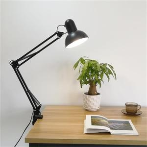 โคมไฟตั้งโต๊ะพับได้ยาวแขน38ซม. LED สไตล์อเมริกันอ่านหนังสือและทำงานคลิปโลหะยาวป้องกันดวงตา - Product Image 4