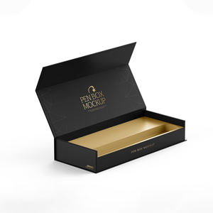 Embalaje de caja de regalo con cierre plegable magnético vacío negro de cartón rígido mate grande de lujo con logotipo personalizado Premium - Product Image 2