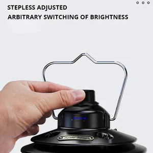 Outdoor Modern Vintage Portable Rechargeable LED Tent Lamp Retro Garden Street Path Lawn Lantern Camping Lights