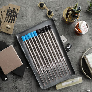 Recharge de stylo à bille chronologique 1,0 mm encre noire recharge de stylo en métal remplaçable utilisation au bureau et à l'école - Product Image 3