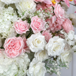 Arreglos Florales Realistas de Rosas e Hortensias Hechos a Mano con Seda Artificial para Decoraciones de Bodas y Regreso a Clases - Product Image 4