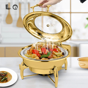 Calentador de Comida Tipo Concha de Almeja de Acero Inoxidable de Alta Gama y Duradero, con Capacidad de 9L/6L, con Estufa de Alcohol para Hoteles y Restaurantes - Product Image 4
