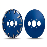 Plaque de meulage diamantée bleue de 250 mm (10 pouces) avec 3 trous de montage universels pour machine à meuler les sols, disque de meulage pour le nivellement du béton