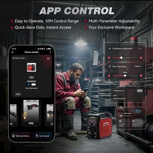 آلة لحام متعددة العمليات ARCCAPTAIN MIG205MP مع تطبيق IControl، آلة لحام MIG محمولة مع بندقية لفائف - Product Image 4