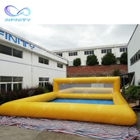 Grand terrain de volley-ball gonflable pour piscine / Terrain de volley-ball aquatique gonflable / Terrain de tennis gonflable pour jeux sportifs