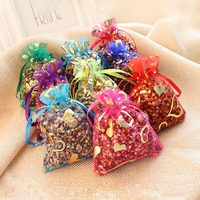 Sachet en maille de fleurs séchées de haute qualité pour armoire, désodorisant et anti-odeur, sachet parfumé aux herbes et aux grains