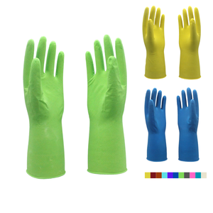 Le plat de cuisine en diamant texturé utilise des gants de travail en caoutchouc floqués, fabricant de lave-vaisselle de cuisine pour le nettoyage de la maison - Product Image 1