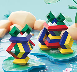 Bloques de Construcción de Pirámide Mágica de Plástico, Cubo/Juguete Educativo para Niños, Creativo e Imaginativo, Relacionado con STEM - Product Image 2