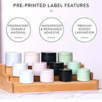 2oz 4oz 6oz 8oz boîte en étain pour bougie avec couvercle conteneurs métalliques vides pots en étain de voyage usine Logo personnalisé boîtes à bougie en métal