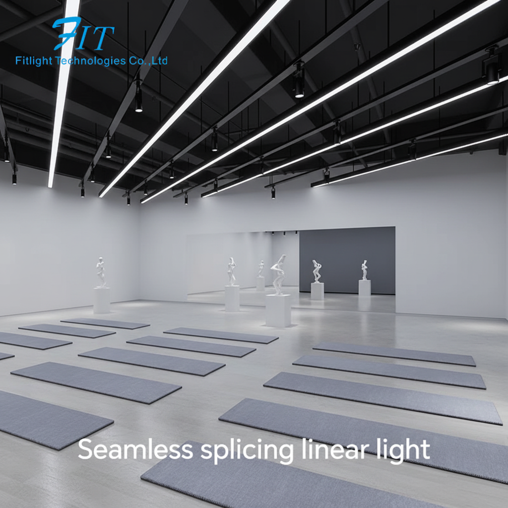 Modern Linear Pendant Light Aluminium Profile With Diffuser Led Light for Home Showroom Energy Saving Indoor Lamp