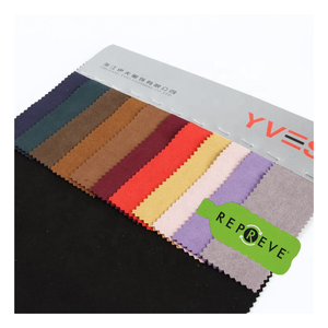 Proveedor de telas de poliéster de color personalizado composición de tejido ecológico reciclado de gamuza para chaqueta - Product Image 1