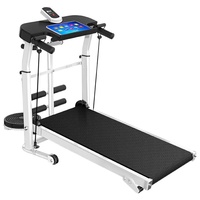 Tapis de course manuel pliable en PVC non électrique pour usage domestique avec plateau amortissant, fonctionnement silencieux et programmes d'exercices