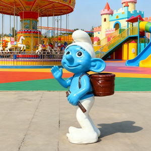 Sculpture en résine de <span class=keywords><strong>Schtroumpfs</strong></span> de couleur personnalisée Statue de jardin Elfe bleu Décor extérieur Intérieur Patio Maison Parc Ornement - Product Image 5