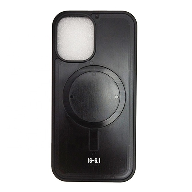 Acceptable Customized Mobile Phone Blank case Straight Edge Magnetic Suction Black groove Blank case for iPhone