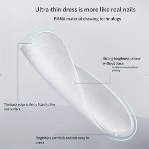 En boîte 330 autocollants <span class=keywords><strong>pour</strong></span> ongles en Gel d'amande courts fichier mat amélioré Style français pré-formé couverture complète ongles ongles <span class=keywords><strong>manucure</strong></span> - Product Image 2