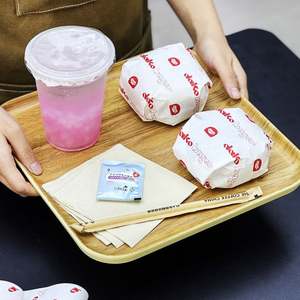 Papier d'emballage pour sandwich en PE imperméable, imprimé avec un logo personnalisé, résistant à la graisse, recyclable, pour l'emballage de hamburgers, de pizzas et d'aliments - Product Image 4