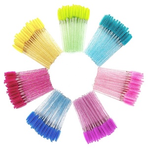 Grosir Kuas Makeup Kualitas Tinggi Sekali Pakai <span class=keywords><strong>Glitter</strong></span> Bulu Mata Maskara Tongkat Aplikator Pink Bulu Mata Spoolie Kuas Kosmetik - Product Image 6