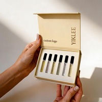 Coffret de découverte de parfums de luxe 6 pièces 2 ml avec fermeture magnétique, flacons d'échantillons de parfum, boîte cadeau en papier, kit de test personnalisé