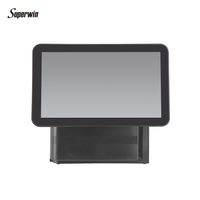 Système de moniteur POS à écran tactile de 15 pouces avec support et balance de pesage, machine POS PC