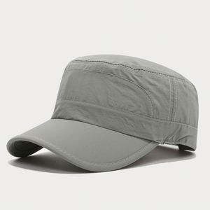 <b>Flat</b> Top Captain Hat <b>Men</b> Spring Summer Thin Fast Dry Breathable Baseball <b>Cap</b> Women Outdoor Climbing Sport Sun Baseball <b>Cap</b> - Product Image 1