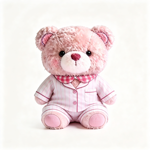 Orsacchiotto di Peluche Super Carino e Soffice in <span class=keywords><strong>Pigiama</strong></span> a Righe, Morbido Pupazzo <span class=keywords><strong>con</strong></span> Fiocco, Regalo per Bambini - Product Image 2
