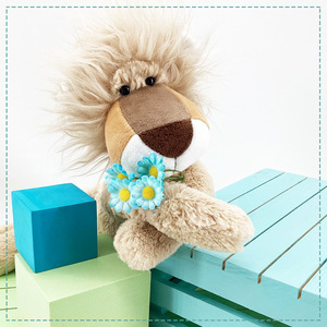 Peluche Lion Jaune en Coton Doux pour Enfants, Jouet <span class=keywords><strong>de</strong></span> Récompense et Décoration d'Intérieur avec <span class=keywords><strong>Personnages</strong></span> Edea - Product Image 2