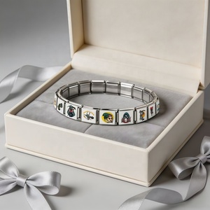 Bracelet à breloques italien style tatouage vintage, motifs audacieux d'art tatoué et de crânes, bijoux punk branchés pour hommes et femmes, vente en gros - Product Image 3