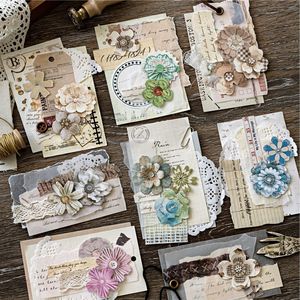 50 Adesivi per Confezione Serie Floreale Ritagliata a Forbice Elementi Floreali Retrò Fatti a Mano per Scrapbooking Fai-da-Te e Collage Decorativi - Product Image 4
