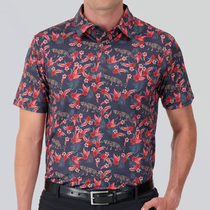 Diseñador logotipo personalizado bordado gráfico poliéster Spandex Dry Fit Slim buena calidad hombres Golf atuendo polos - Product Image 3