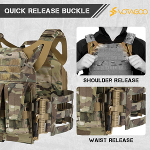 Gilet tactique JPC 2.0, porte-plaques personnalisé, système MOLLE, libération rapide, entièrement modulaire, léger, équipement de terrain CS - Product Image 3