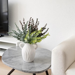 Bouquet d'eucalyptus CallaFloral, fleurs artificielles vertes, vert café clair, décoration intérieure en plastique MW85503 - Product Image 1