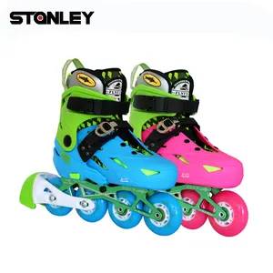 Factory wholesale Youth 4 wheels Fitness Freestyle Freesride Slalom Adjustable Hard-boot Brake Roller Skates