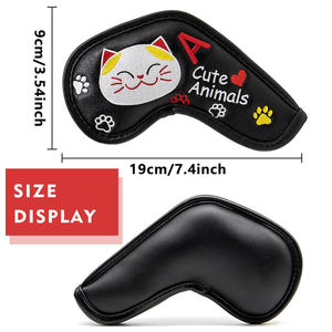 Hot Sale Golf Iron Leather <b>Cover</b> Golf Animals Iron Set Headcovers 10pcs/set 4~9, P, S, A, X Golf Iron <b>Head</b> <b>Cover</b> - Product Image 5