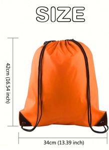 Mochila Deportiva Impermeable de Alta Calidad, Personalizada, de Poliéster 420D, con Cordón, para Gimnasio, con Logotipo - Product Image 4