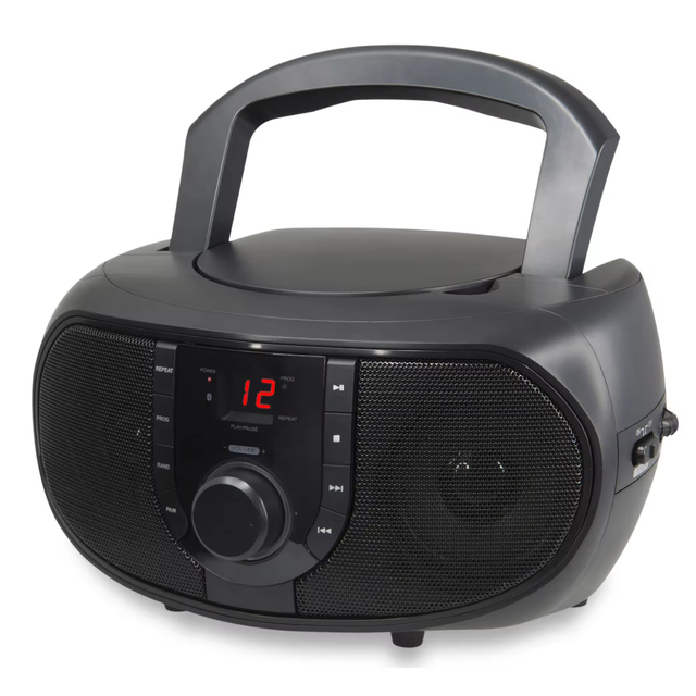 Boombox Portable CD Player FM Radio for Receiver USB Playback Customizable Color Display Screen Two-way Audio Crossover