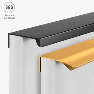 New black aluminium proflie cheapest Invisible Drawer Wardrobe cabinets handles aluminium handles for furniture