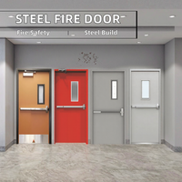 F Porte en acier Portes ignifugées Porte coupe-feu en acier de sécurité Norme américaine
