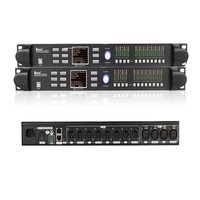 Procesador de Audio Digital Profesional para 4x8 DSP FIR/AES, Gestión de Altavoces con Auto EQ, Software de Control de Sistema de Sonido Metálico para Directo